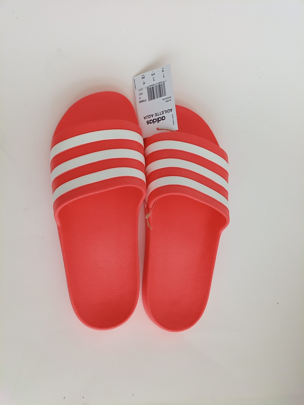 adidas Adilette Aqua Orange Slide Sandals with White Stripes Women's Size US 10 - Picture 10 of 16
